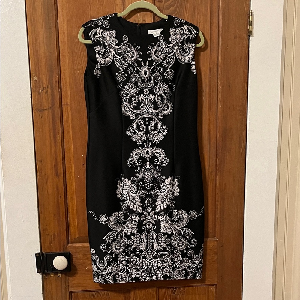 Elegant Black and White Dress